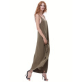 Kate Kasin Womens Casual suelta espaguetis correas verde oliva oscuro Boho Harem vestido KK000712-3